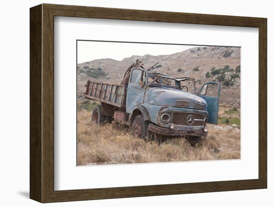 Greece, Crete, Chandras Plateau, Rusted Truck-Catharina Lux-Framed Photographic Print