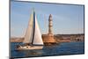 Greece, Crete, Chania, Port Entrance, Sailboat-Catharina Lux-Mounted Photographic Print