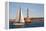 Greece, Crete, Chania, Port Entrance, Sailboat-Catharina Lux-Framed Premier Image Canvas