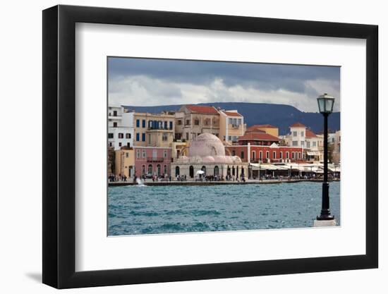 Greece, Crete, Chania, Venetian Harbour, Mosque-Catharina Lux-Framed Photographic Print