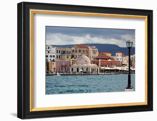 Greece, Crete, Chania, Venetian Harbour, Mosque-Catharina Lux-Framed Photographic Print