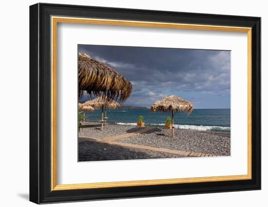 Greece, Crete, Lapetra, Beach Restaurant-Catharina Lux-Framed Photographic Print