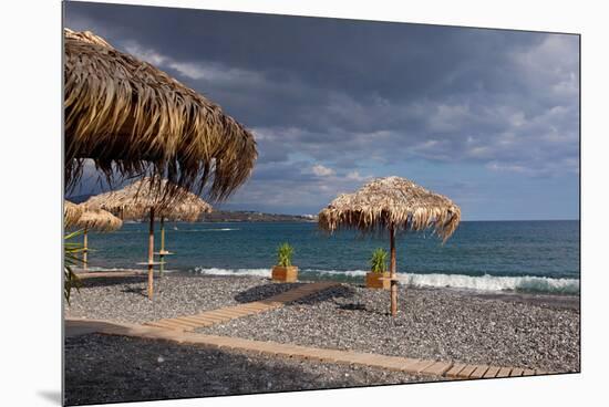 Greece, Crete, Lapetra, Beach Restaurant-Catharina Lux-Mounted Premium Photographic Print