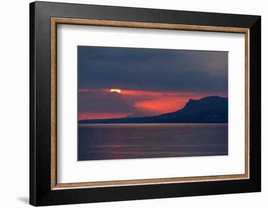 Greece, Crete, Libyan Sea, Sunset-Catharina Lux-Framed Photographic Print