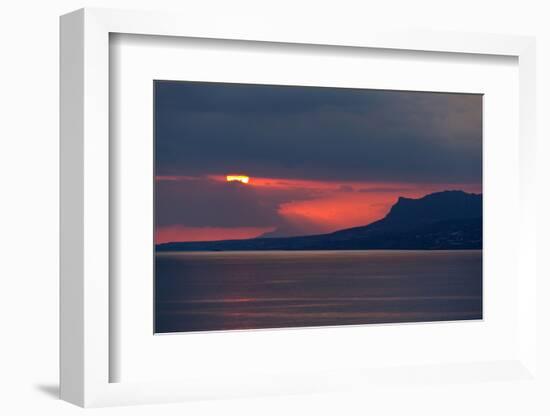 Greece, Crete, Libyan Sea, Sunset-Catharina Lux-Framed Photographic Print