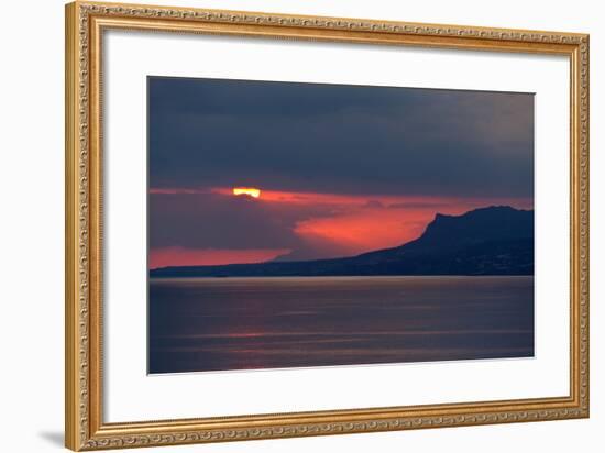 Greece, Crete, Libyan Sea, Sunset-Catharina Lux-Framed Photographic Print