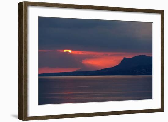 Greece, Crete, Libyan Sea, Sunset-Catharina Lux-Framed Photographic Print