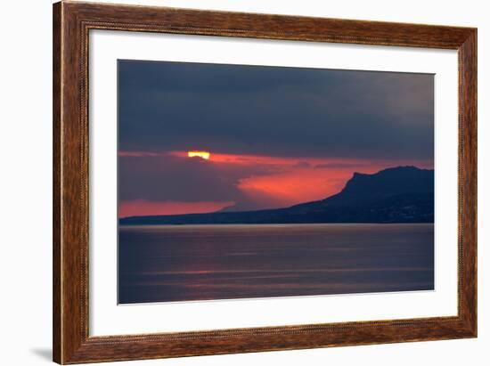 Greece, Crete, Libyan Sea, Sunset-Catharina Lux-Framed Photographic Print