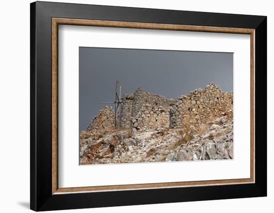 Greece, Crete, Pass of Ambelos, Windmills-Catharina Lux-Framed Photographic Print