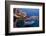 Greece, Crete, Rethimnon, Venetian Harbour, Illuminated, in the Evening-Catharina Lux-Framed Photographic Print