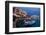 Greece, Crete, Rethimnon, Venetian Harbour, Illuminated, in the Evening-Catharina Lux-Framed Photographic Print