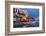 Greece, Crete, Rethimnon, Venetian Harbour, Illuminated, in the Evening-Catharina Lux-Framed Photographic Print