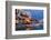 Greece, Crete, Rethimnon, Venetian Harbour, Illuminated, in the Evening-Catharina Lux-Framed Photographic Print