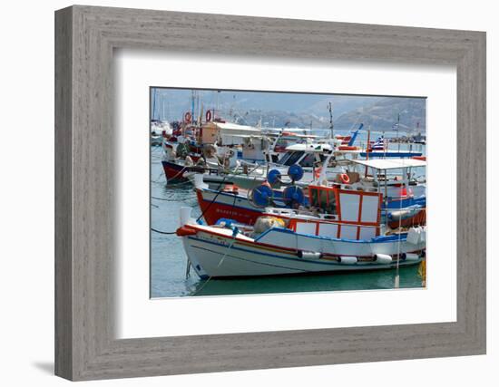 Greece, Crete, Sitia, Harbour, Fishing Boats-Catharina Lux-Framed Photographic Print