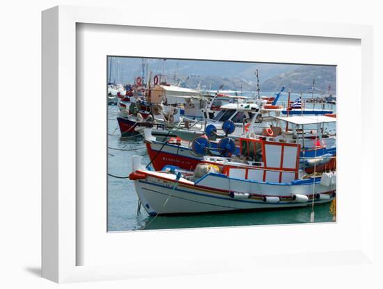 Greece, Crete, Sitia, Harbour, Fishing Boats-Catharina Lux-Framed Photographic Print