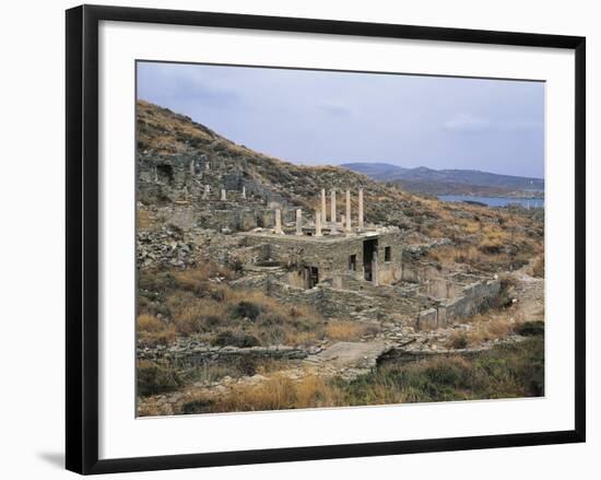 Greece, Cyclades Islands, Delos Island, House of Hermes-null-Framed Giclee Print