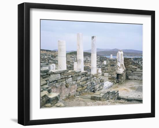 Greece, Cyclades Islands, Island of Delos, House of Cleopatra-null-Framed Giclee Print