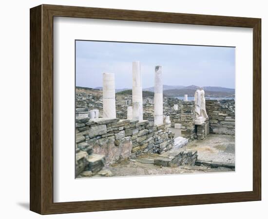 Greece, Cyclades Islands, Island of Delos, House of Cleopatra-null-Framed Giclee Print