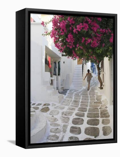 Greece, Cyclades, Mykonos, Mykonos Town-Michele Falzone-Framed Premier Image Canvas