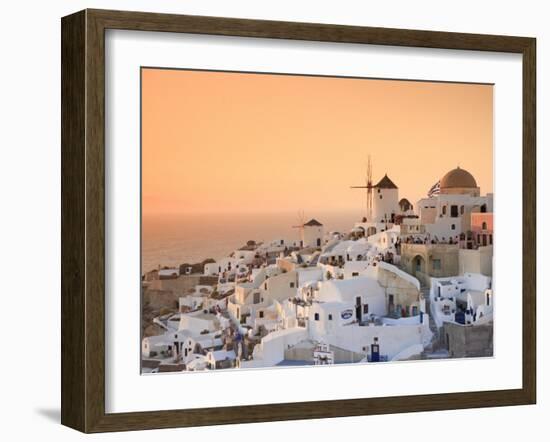 Greece, Cyclades, Santorini, Oia Town and Santorini Caldera-Michele Falzone-Framed Photographic Print