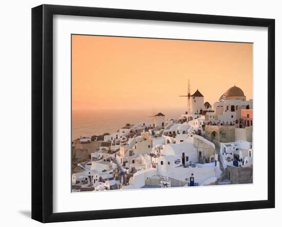 Greece, Cyclades, Santorini, Oia Town and Santorini Caldera-Michele Falzone-Framed Photographic Print