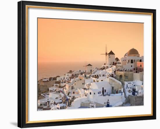 Greece, Cyclades, Santorini, Oia Town and Santorini Caldera-Michele Falzone-Framed Photographic Print