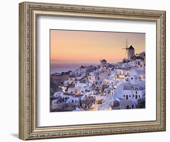 Greece, Cyclades, Santorini, Oia Town and Santorini Caldera-Michele Falzone-Framed Photographic Print