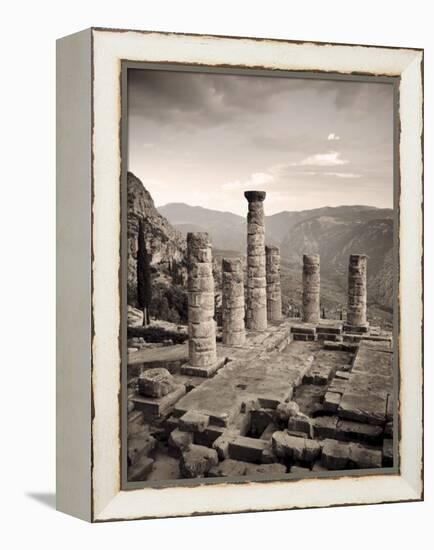 Greece, Delphi (Unesco World Heritage Site), Temple of Apollo-Michele Falzone-Framed Premier Image Canvas