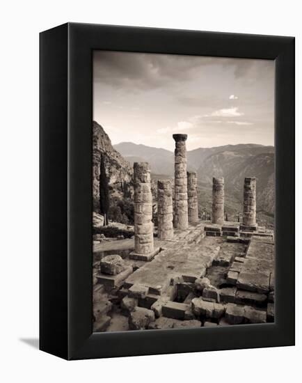 Greece, Delphi (Unesco World Heritage Site), Temple of Apollo-Michele Falzone-Framed Premier Image Canvas