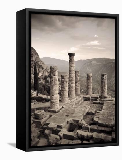 Greece, Delphi (Unesco World Heritage Site), Temple of Apollo-Michele Falzone-Framed Premier Image Canvas