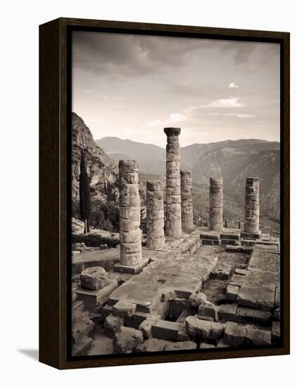 Greece, Delphi (Unesco World Heritage Site), Temple of Apollo-Michele Falzone-Framed Premier Image Canvas