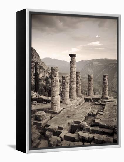 Greece, Delphi (Unesco World Heritage Site), Temple of Apollo-Michele Falzone-Framed Premier Image Canvas