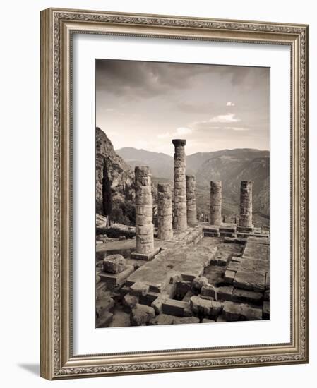 Greece, Delphi (Unesco World Heritage Site), Temple of Apollo-Michele Falzone-Framed Photographic Print