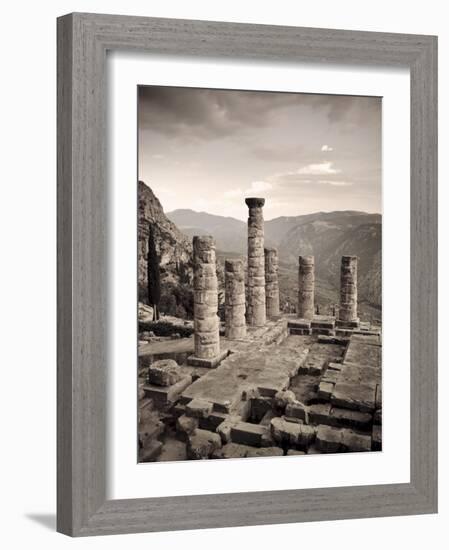 Greece, Delphi (Unesco World Heritage Site), Temple of Apollo-Michele Falzone-Framed Photographic Print