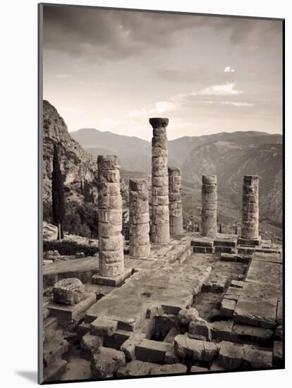 Greece, Delphi (Unesco World Heritage Site), Temple of Apollo-Michele Falzone-Mounted Photographic Print