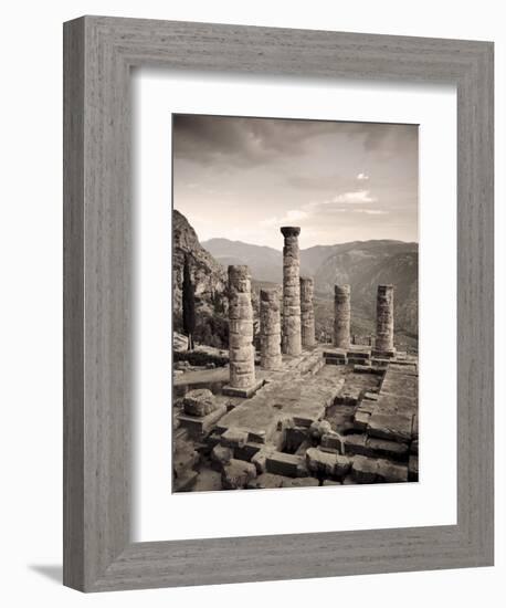 Greece, Delphi (Unesco World Heritage Site), Temple of Apollo-Michele Falzone-Framed Photographic Print