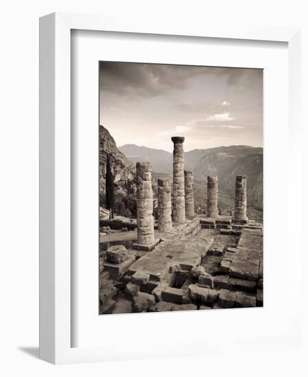Greece, Delphi (Unesco World Heritage Site), Temple of Apollo-Michele Falzone-Framed Photographic Print