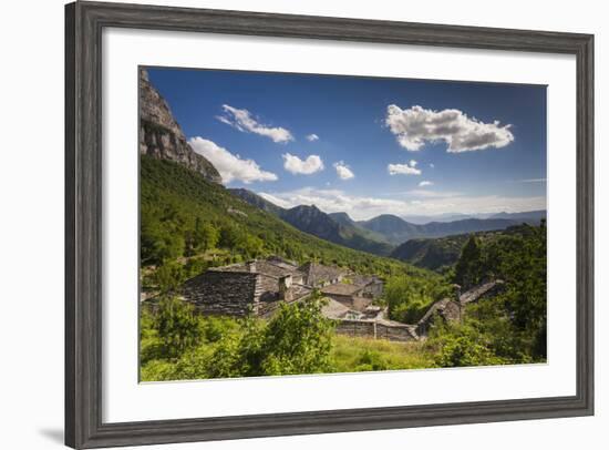 Greece, Epirus, Zagorohoria, Vikos Gorge, from Mikro Papingo Village-Walter Bibikow-Framed Photographic Print