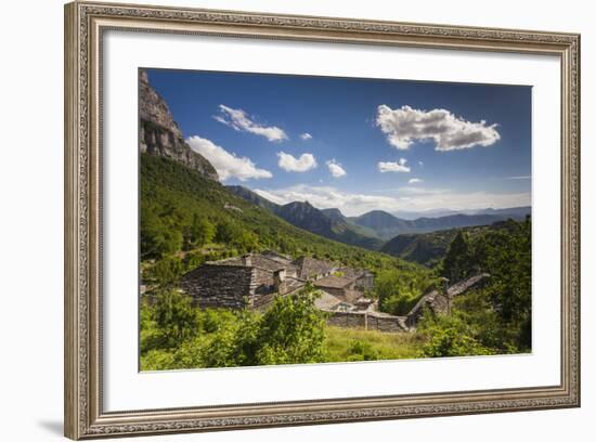 Greece, Epirus, Zagorohoria, Vikos Gorge, from Mikro Papingo Village-Walter Bibikow-Framed Photographic Print