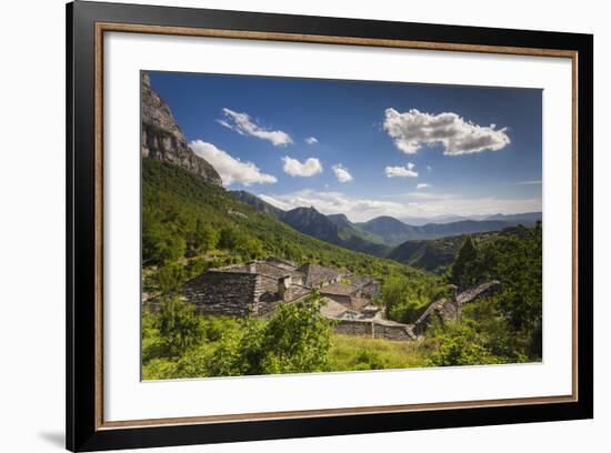 Greece, Epirus, Zagorohoria, Vikos Gorge, from Mikro Papingo Village-Walter Bibikow-Framed Photographic Print