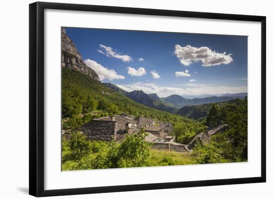 Greece, Epirus, Zagorohoria, Vikos Gorge, from Mikro Papingo Village-Walter Bibikow-Framed Photographic Print