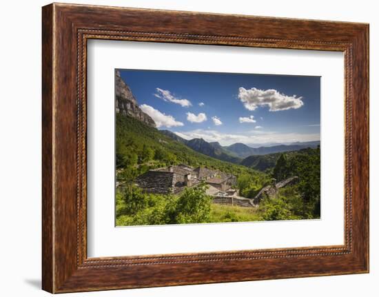 Greece, Epirus, Zagorohoria, Vikos Gorge, from Mikro Papingo Village-Walter Bibikow-Framed Photographic Print