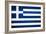 Greece Flag Design with Wood Patterning - Flags of the World Series-Philippe Hugonnard-Framed Art Print