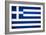 Greece Flag Design with Wood Patterning - Flags of the World Series-Philippe Hugonnard-Framed Art Print