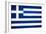 Greece Flag Design with Wood Patterning - Flags of the World Series-Philippe Hugonnard-Framed Art Print