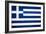 Greece Flag Design with Wood Patterning - Flags of the World Series-Philippe Hugonnard-Framed Art Print