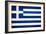 Greece Flag Design with Wood Patterning - Flags of the World Series-Philippe Hugonnard-Framed Art Print