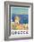 Greece - Island of Mykonos, Vintage Travel Poster 1949-Pacifica Island Art-Framed Art Print