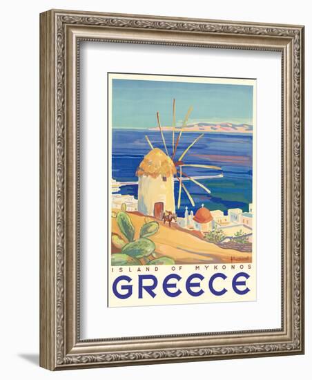 Greece - Island of Mykonos-Pacifica Island Art-Framed Art Print