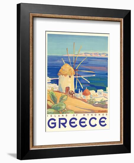 Greece - Island of Mykonos-Pacifica Island Art-Framed Art Print